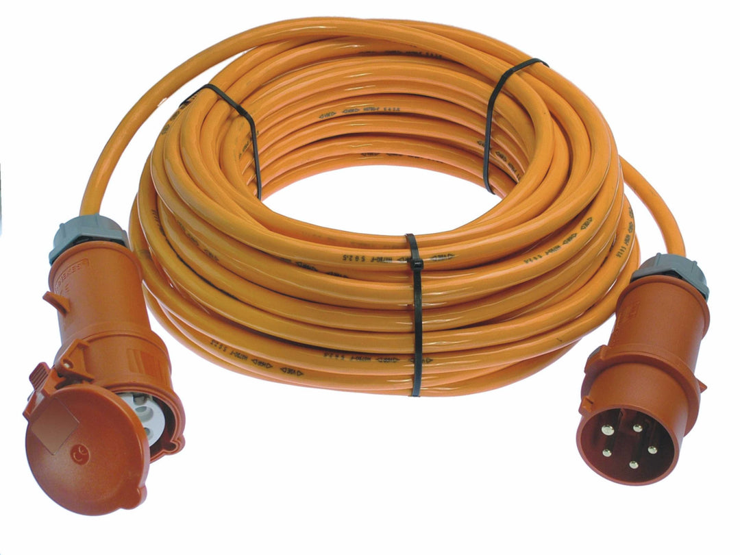 as - Schwabe 59510 CEE-Verlängerung 400V / 16A, 10m H07BQ-F 5G1,5, orange, IP44 Gewerbe, Baustelle 1