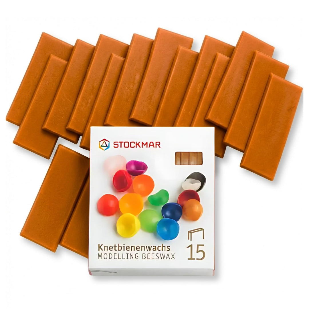Stockmar Knetbienenwachs - Einzelfarben - 15 Tafeln 100x40x6 mm, Bienenswachsfarbe