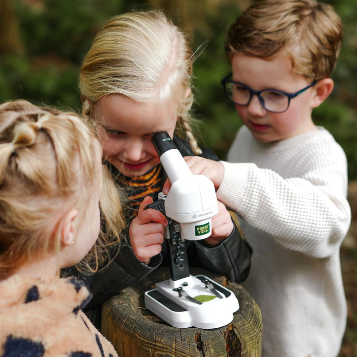 Freek Vonk x Bresser Auflichtmikroskop 20x für Kinder, LED-Beleuchtung, zweifarbige Objektplatte