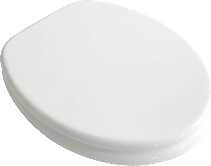 ADOB WC Sitz Klobrille Holzkern Farbe Weiss, extrem stabil, messing verchromte Scharniere, WC-Brille