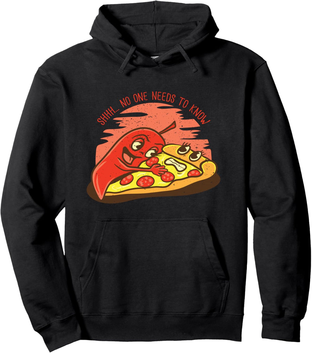 Muss Keiner Wissen Pizza & Chili Shirt Pizza Hawaii Chilli Pullover Hoodie