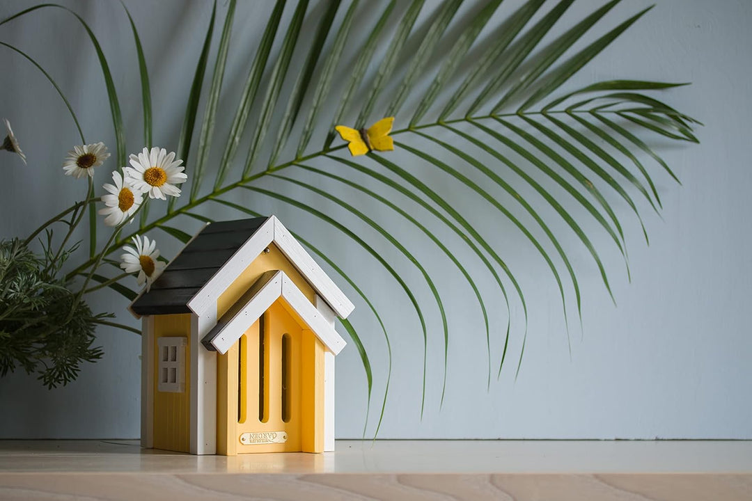 Wildlife Garden WG303 Schmetterlingskasten Gelb - Schmetterlingshaus aus Holz