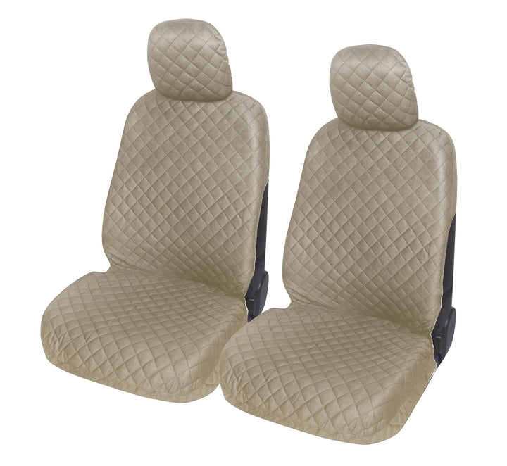 Auto Zubehör Lupex A22 Universelle Autositzbezüge, vorne und hinten (Vordersitzpaar, Beige) Coppia A