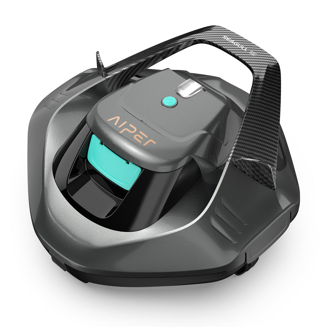 AIPER Poolroboter, 90 Minuten Leistungsstarke Reinigung, Dual-Antriebsmotoren, LED-Anzeigen, Automat