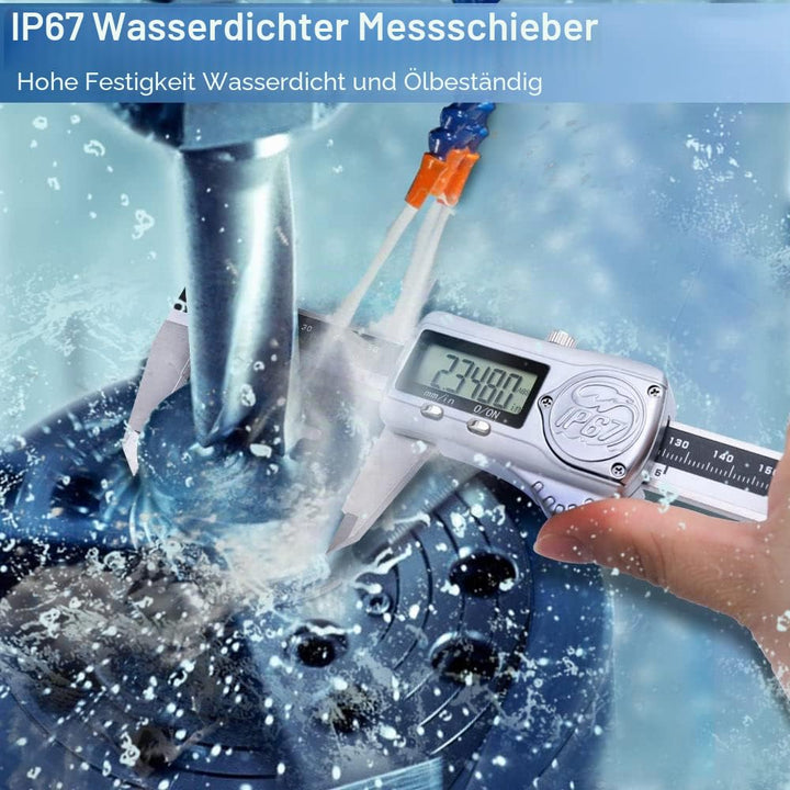 Kynup IP67 Wasserdichter Messschieber Digital, 150mm Schieblehre mit Absoluten Origin, Schieblehre D