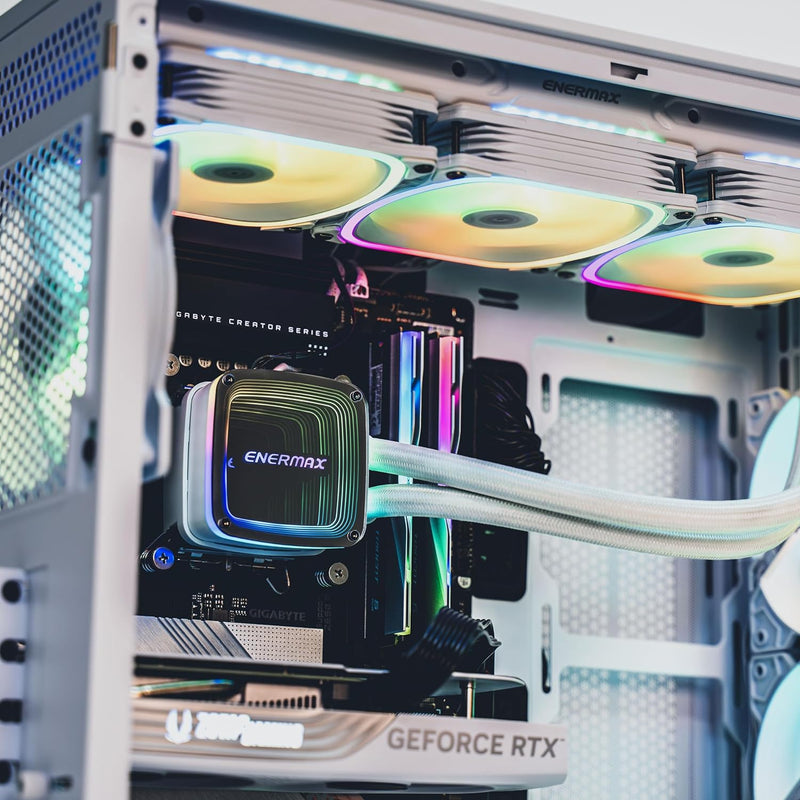 ENERMAX AQUAFUSION ADV Snow Edition ARGB 360mm AIO CPU Wasserkühlung Dual Chamber Intel LGA1700/AMD