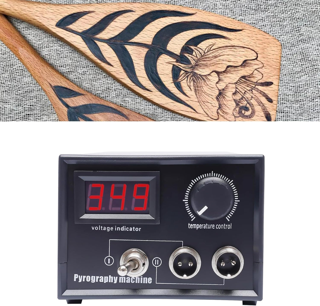 60W Brandmalerei Brandmalstation, Holzbrenner, Pyrographie Maschine 19 Brennspitze, Brandmalerei Set