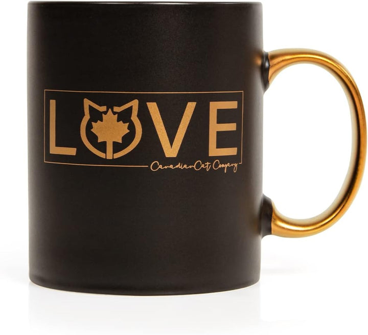 CanadianCat Company ® Kratzbrett Orbit 2.0 gemastert - Black Edition + Limitierte Love Tasse | Kratz