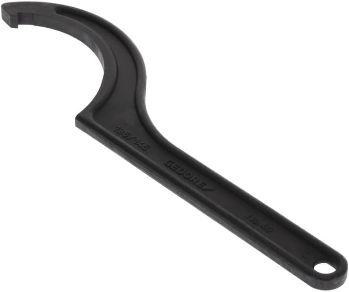 GEDORE Hakenschlüssel mit Nase, für Nutmuttern, SW 135-145 mm, Spitzen-Ø 5 mm, Schraubenschlüssel, 4