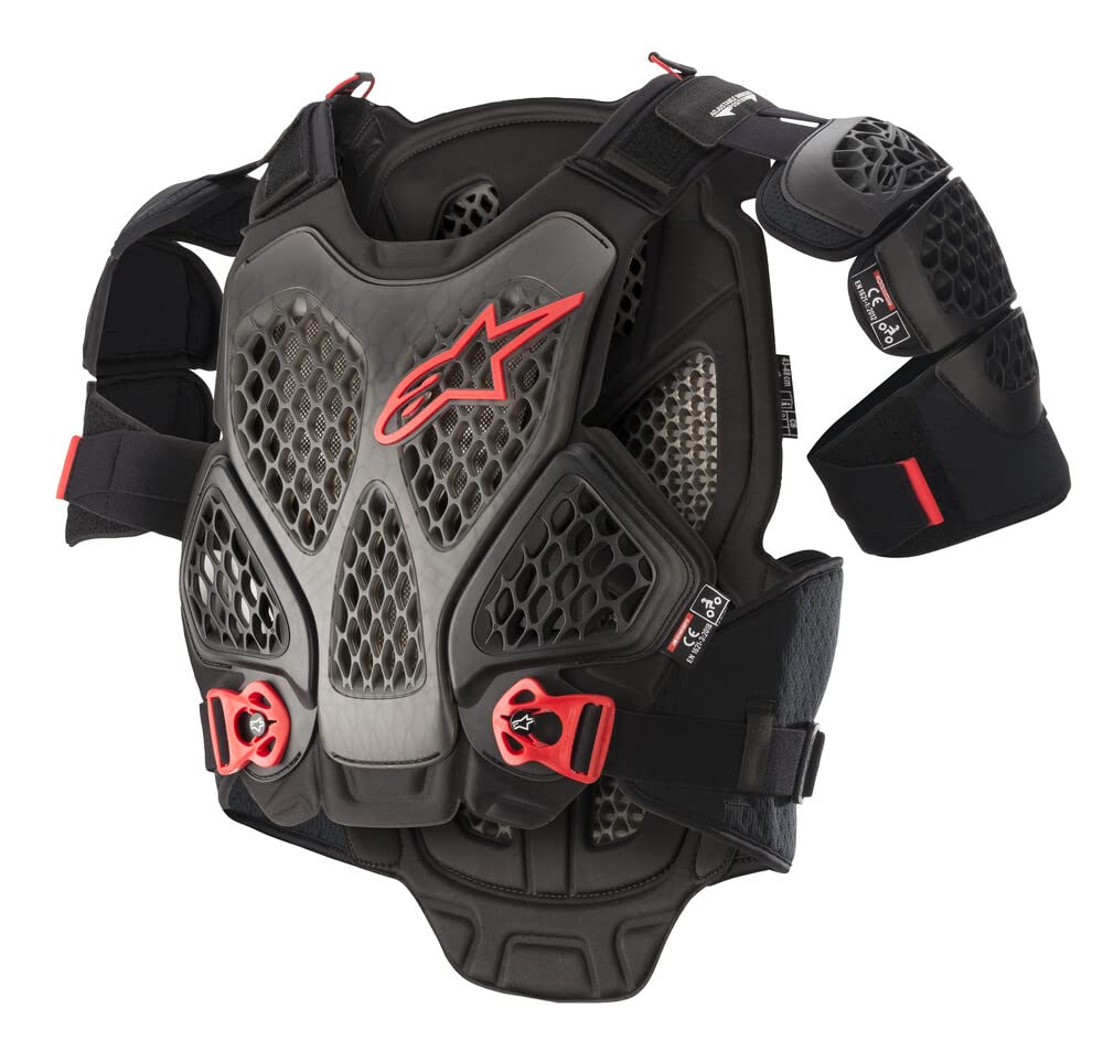 Alpinestars A-6 Brustprotektor M/L M-L BLACK ANTH RED, M-L BLACK ANTH RED