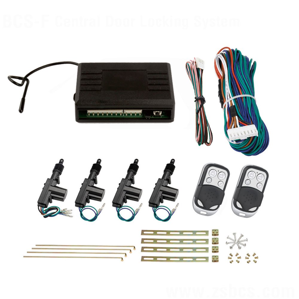 SLPRO Zentralverriegelung, Komplett Set, 4-türig, l. 2 Funkfernbedienungen, 4 Stellmotoren