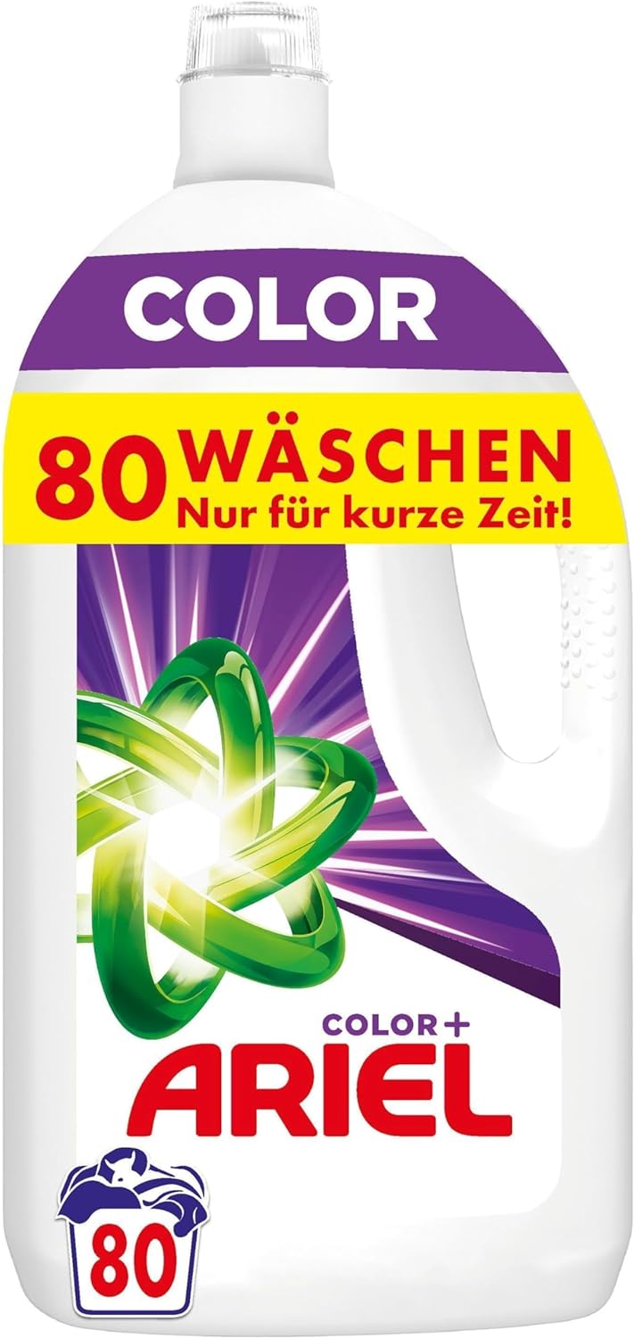 Ariel Flüssigwaschmittel, 80 Waschladungen, Color+ 4 l (1er Pack) Neu, 4 l (1er Pack) Neu
