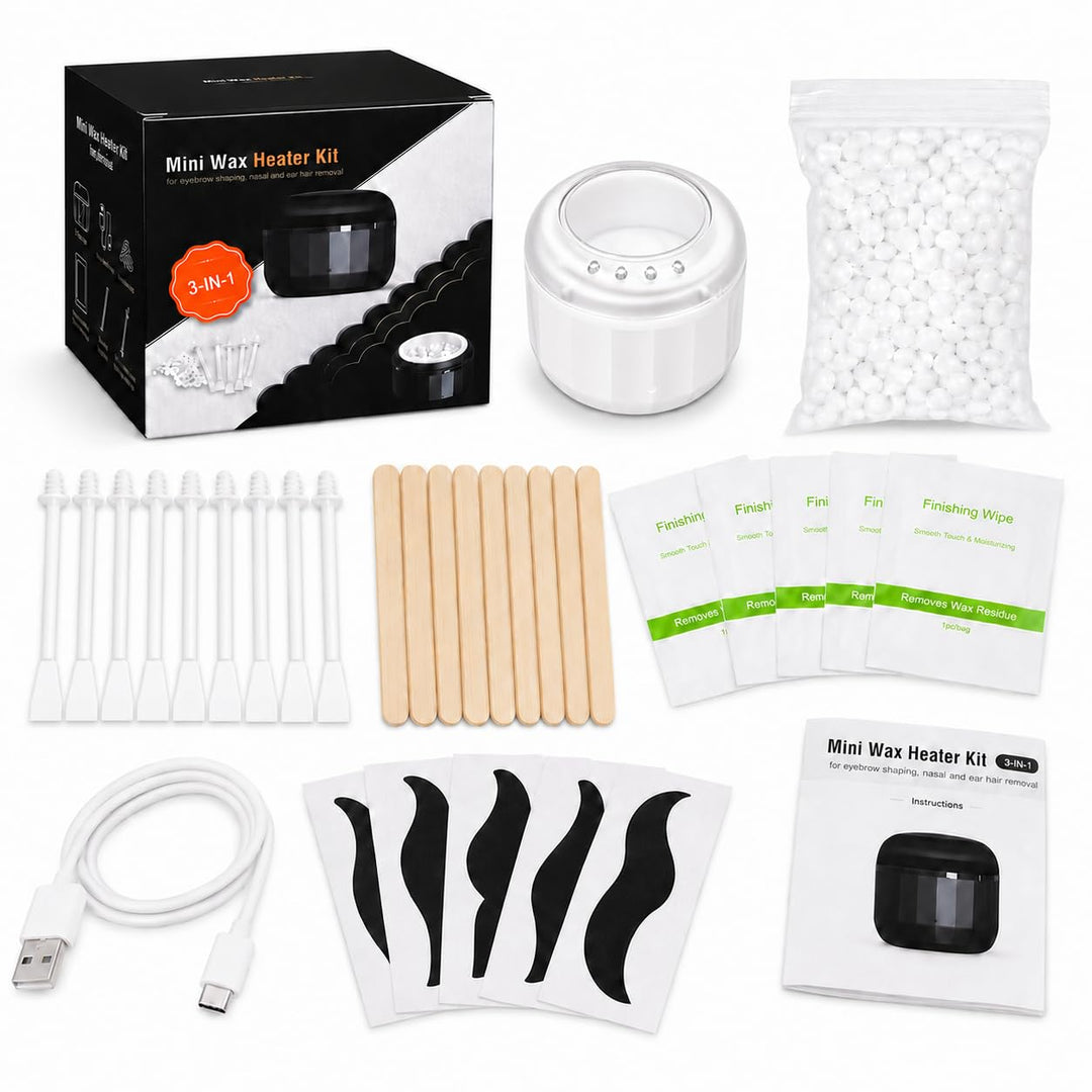 Nasenhaarentferner Wachs, Waxing Set mit Mini Wax Maschine und Nasenhaar Wachs Sticks, Wax Nasenwach