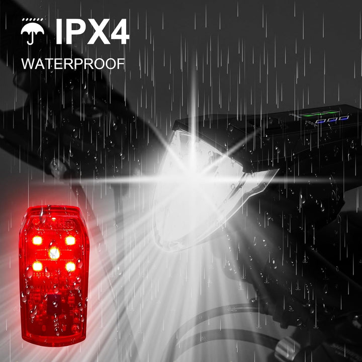 ANTELA Fahrradlicht Set StVZO Zugelassen Fahrrad Licht LED USB-C Aufladbar, IPX4 Fahrradbeleuchtung