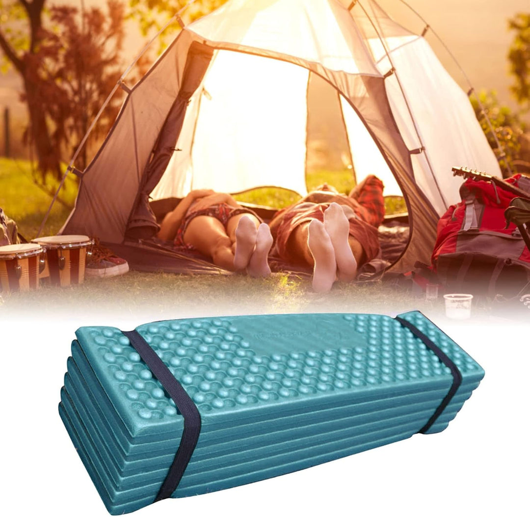 Verdickte Doppel-Eierkisten-Isomatte, Faltbare PVC-Isomatte für Outdoor-Camping, Ultraleichte Tragba