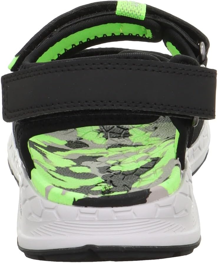 Superfit Jungen Criss CrossSandale 29 EU Schwarz Hellgrün 0000, 29 EU Schwarz Hellgrün 0000