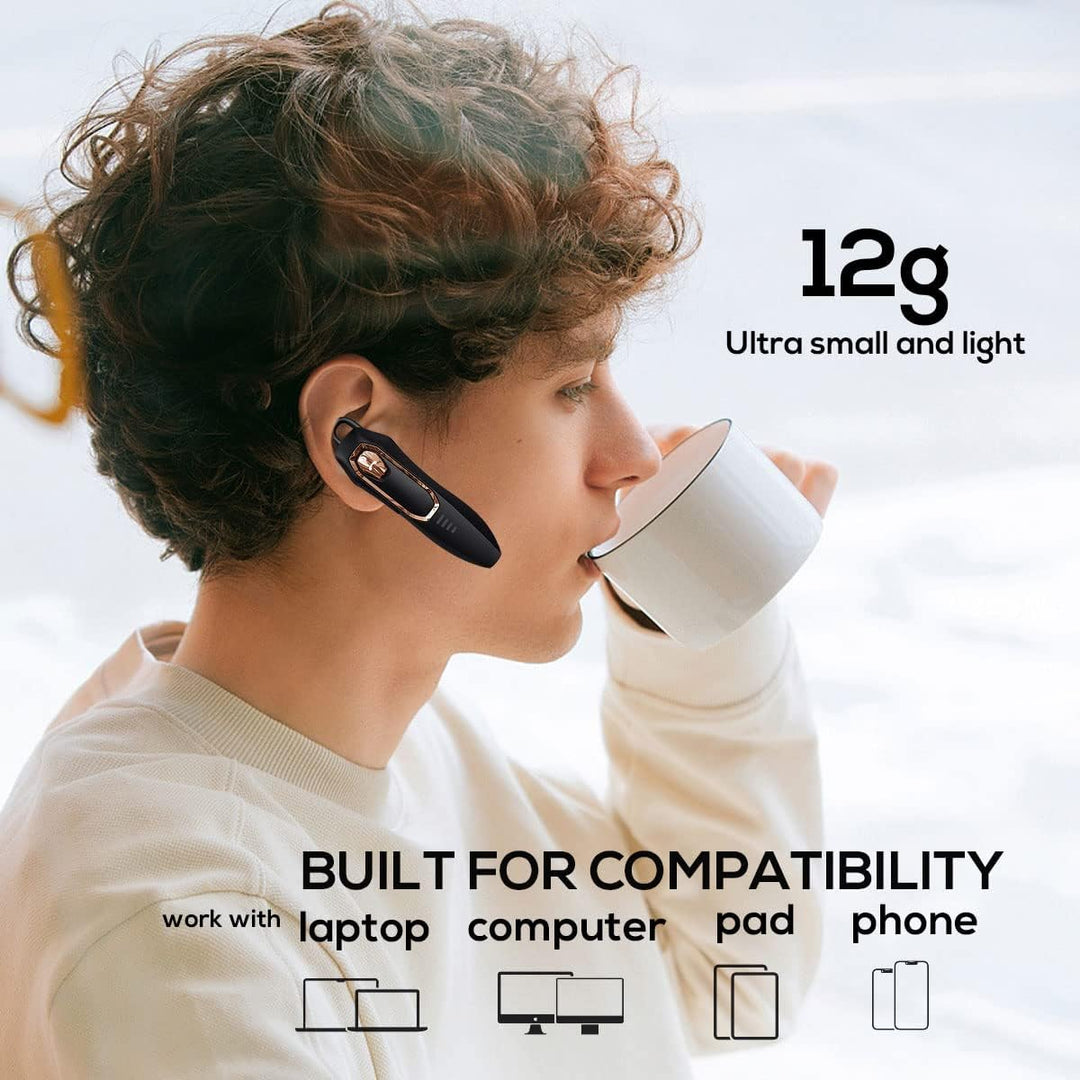 Micool Headset Bluetooth V5.0, Geräuschunterdrückung Freisprech Bluetooth Headset Handy 30 Stunden G