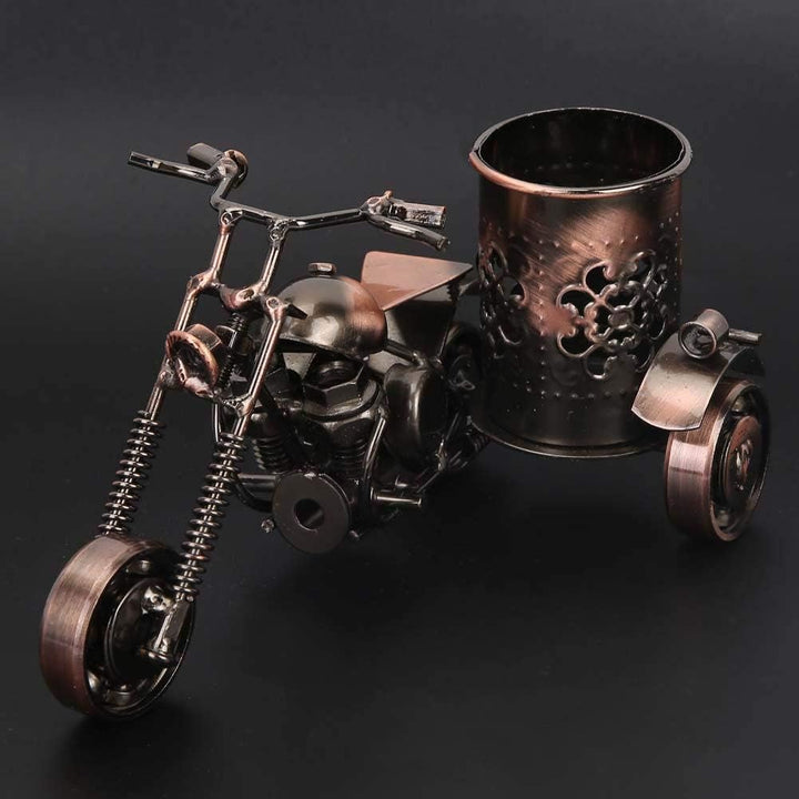 Hztyyier Motorrad Metall Stifthalter, Kreative Büro Desktop Zubehör Geschenkidee, Männergeschenk für