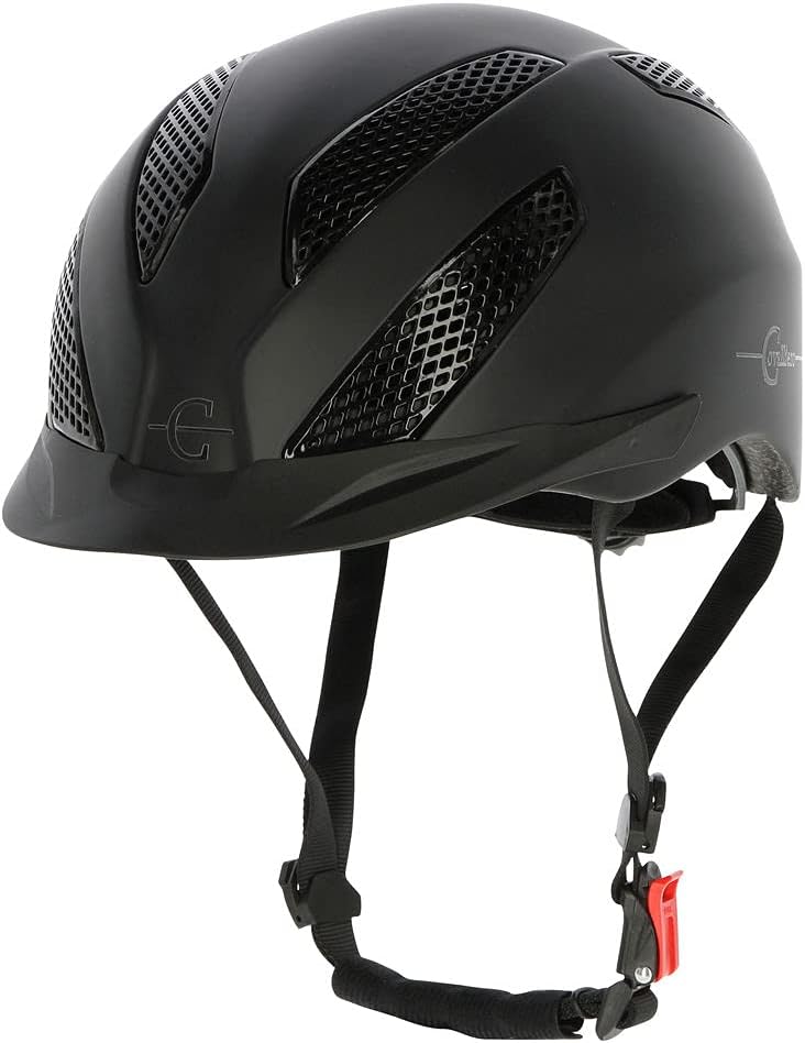 Kerbl Covallerio Reithelm eXite, Disc-System, Fast-Click-Verschluss, Unisex S/M