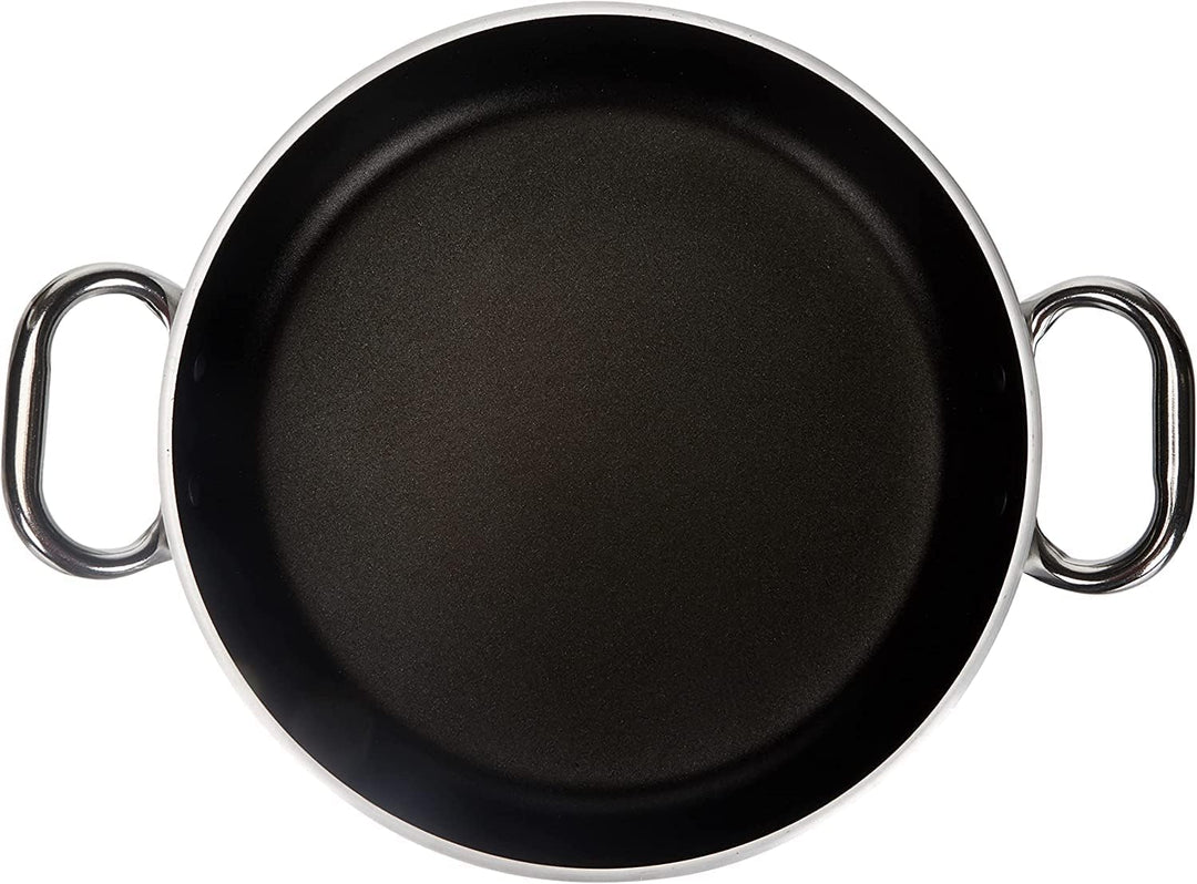 Pentole Agnelli FAMA10SEL36 Select Pan Aluminiumpfanne, 2 Edelstahlgriffe, 36 cm, Silber, 36 cm