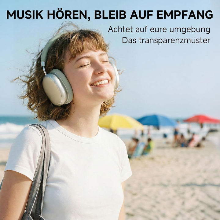 FOFUN NC95 Kopfhörer Kabellos Bluetooth 6.0,Hybrid Noise Cancelling Kopfhörer mit Drehknopf,65+ Stun
