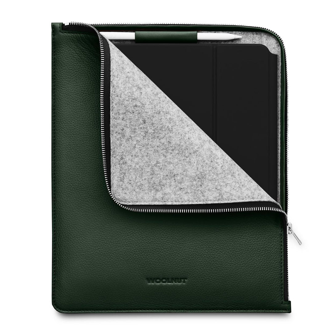 Woolnut Leder Folio Case Hülle Tasche für iPad Pro 12.9 Zoll - Grün 12.9-inch iPad Pro Grün, 12.9-in