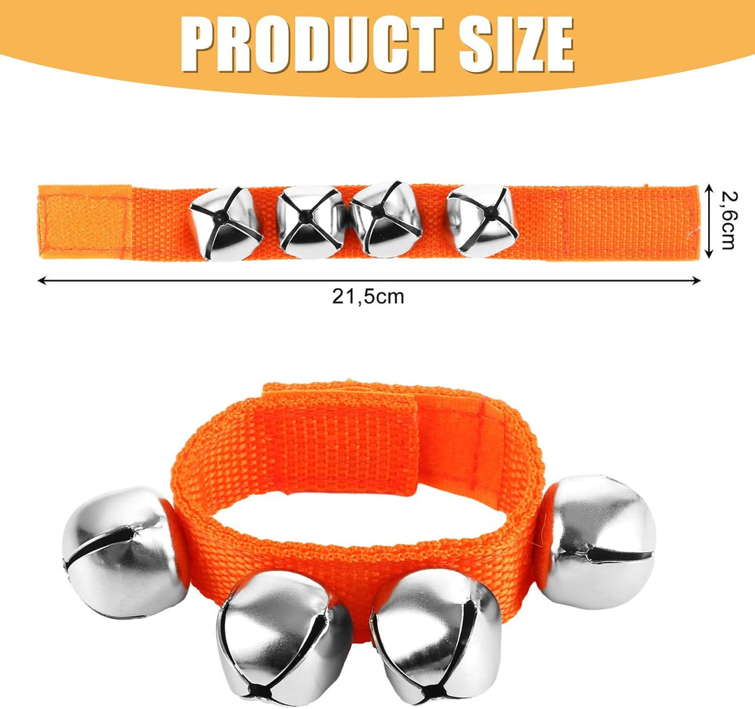 STARVAST 18 Stück Handgelenk Glocken,6 Farben Glocken Armbänder,Glockenband Set,Percussion Spielzeug