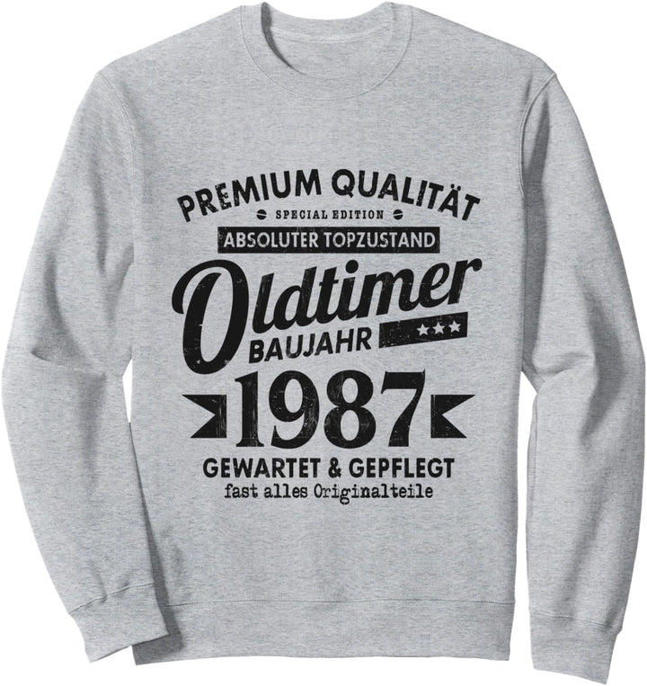Vintage Oldtimer Baujahr 1987 Gewartet Gepflegt Geburtstag Sweatshirt