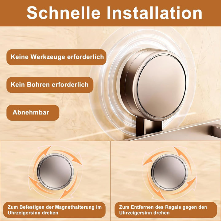Saugnapf-Duschablage ohne Bohren, Duschablage Saugnapf, Duschgel Halterung mit 5 Haken und 1 Handtuc