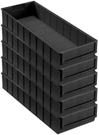 SparSet 5x Leitfähige Industriebox 500 B | HxBxT 8,1x18,3x50cm | 6 Liter | ESD, Sichtlagerkasten, So