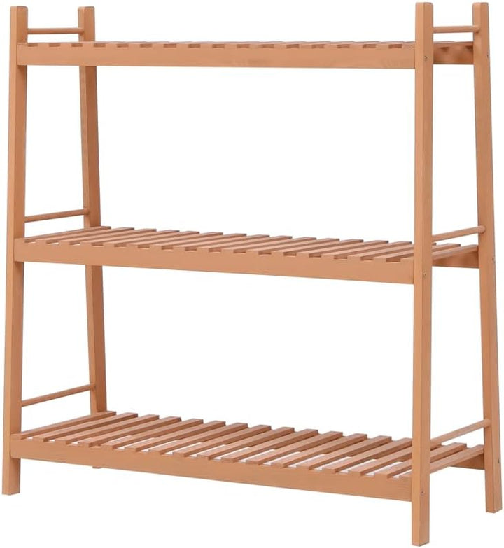 3-Tier Holz Pflanzenregal, Pflanzenständer Blumenregal Stabiler Blumenständer Blumentreppe mit Mehre