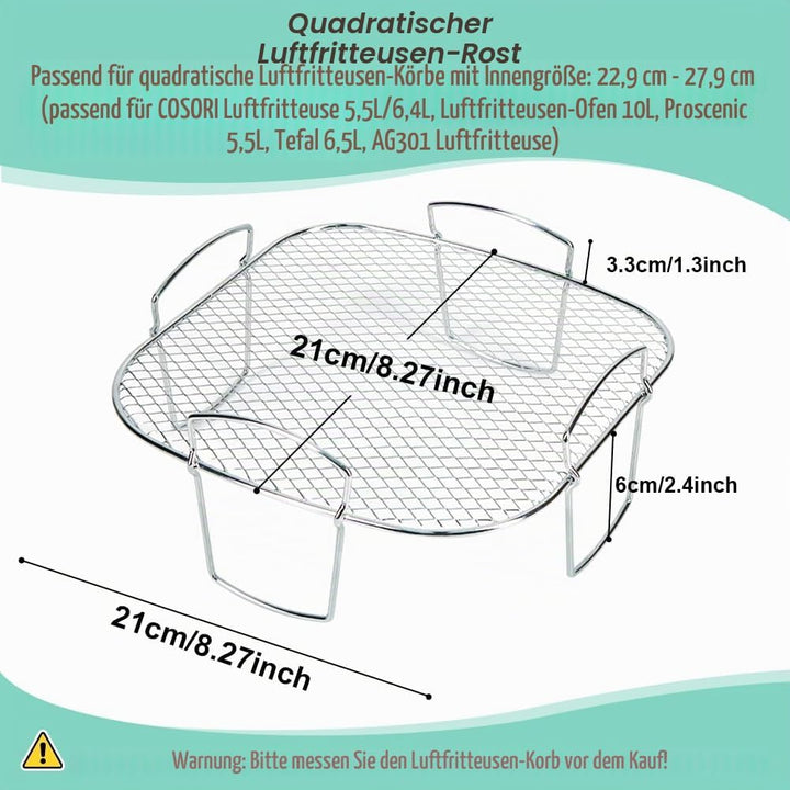 YQL Heissluftfritteuse Zubehör für Cosori Heissluftfritteuse 5,5L XXL/6,4L, Ninja Heissluftfritteuse