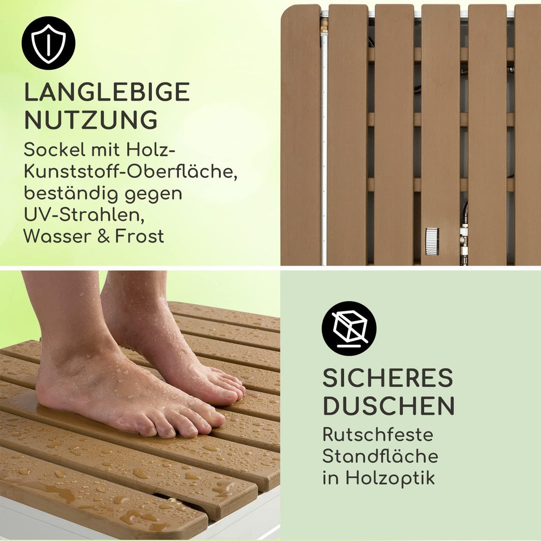 blumfeldt Sumatra Breeze SQ Gartendusche Aussendusche Bodendusche Saunadusche,70 x 55 cm,Fontänenhöh