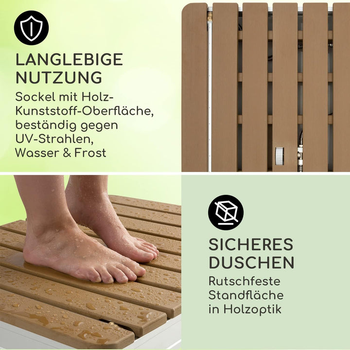 blumfeldt Sumatra Breeze SQ Gartendusche Aussendusche Bodendusche Saunadusche,70 x 55 cm,Fontänenhöh