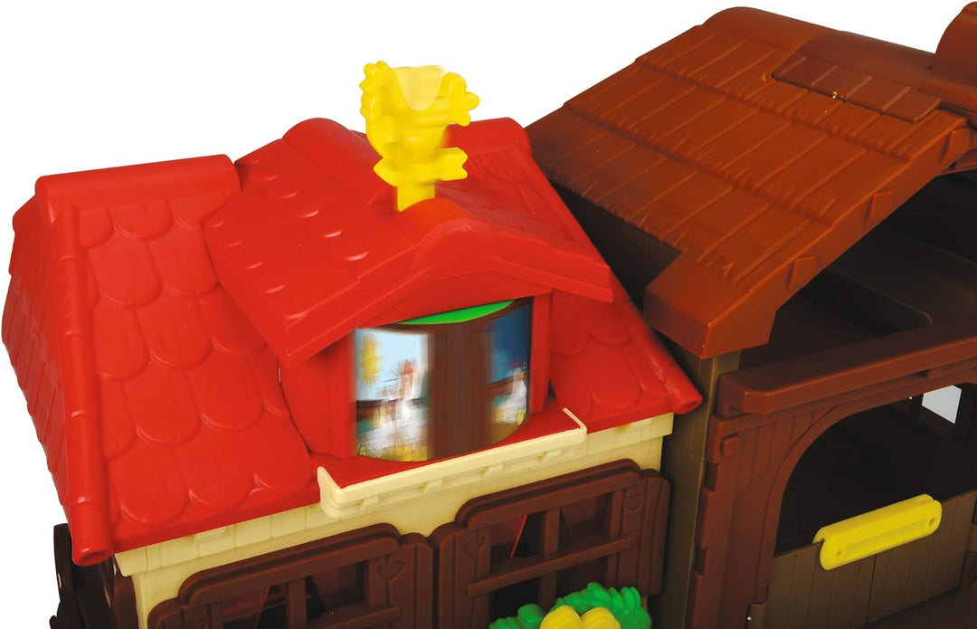 Dickie Toys 203818000 Happy Farm House, Abenteuer auf dem Bauernhof, Set für Kinder ab 1 Jahr, Trakt
