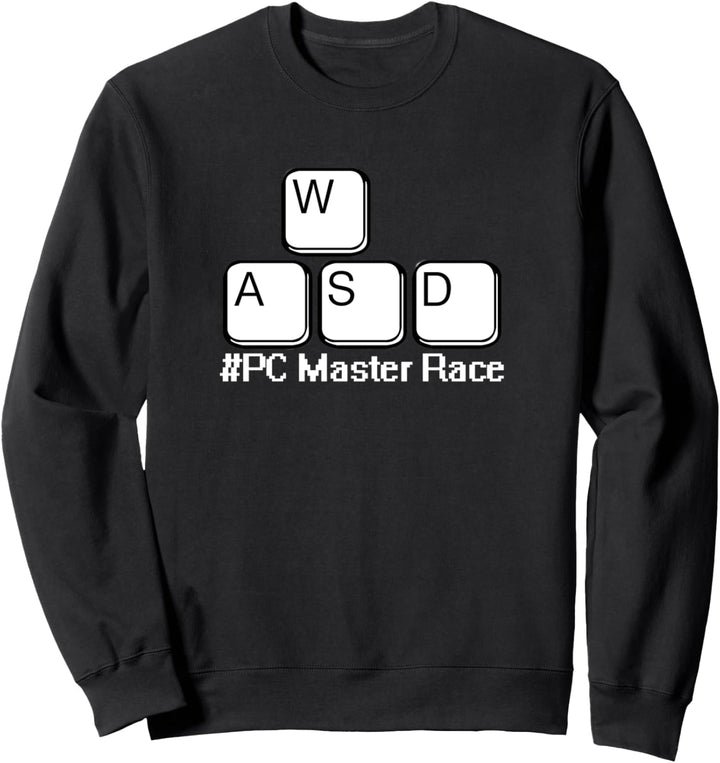 WASD PC Master Race Keys #PCMasterRace funny Gaming PC Gamer Sweatshirt