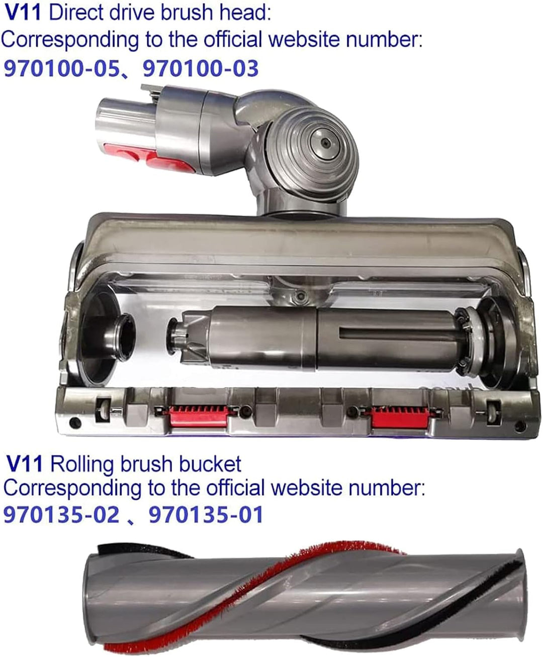 Bürstenwalzen-Bürstenstangen-Baugruppe Kompatibel mit Dyson V11 Séries, V11 Absolute, V11 Animal, SV