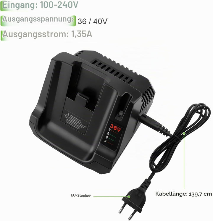 ADVTRONICS LCS36 / LCS40 Ladegerät BDC2A36 LCS36 LCS40 für 36V Akku BL2536 BL20362 LBX2040 LBX36 LBX