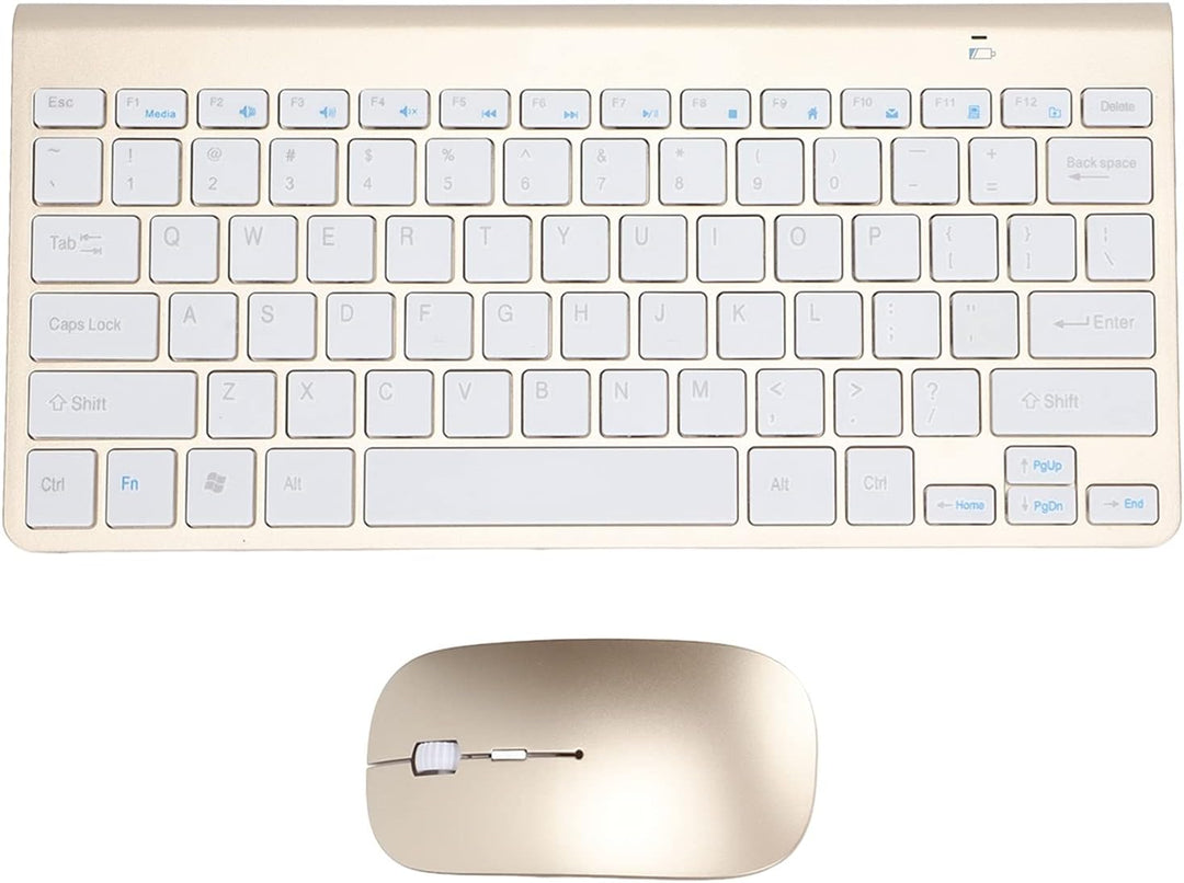 ciciglow Kabellose Tastatur-Maus-Kombination, Ultraslim 2,4-GHz-Tastatur und -Maus-Set mit 78 Tasten