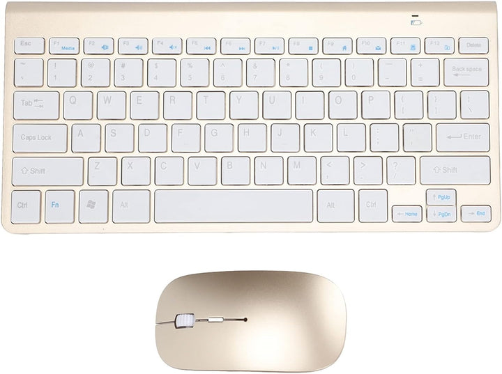ciciglow Kabellose Tastatur-Maus-Kombination, Ultraslim 2,4-GHz-Tastatur und -Maus-Set mit 78 Tasten