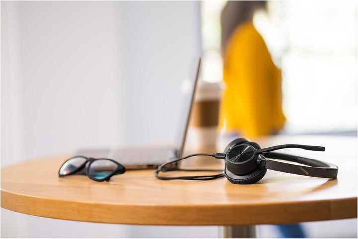 Plantronics Poly – schnurloses Voyager 4320 UC-Headset mit Ladestation (Plantronics) – Kopfhörer mit