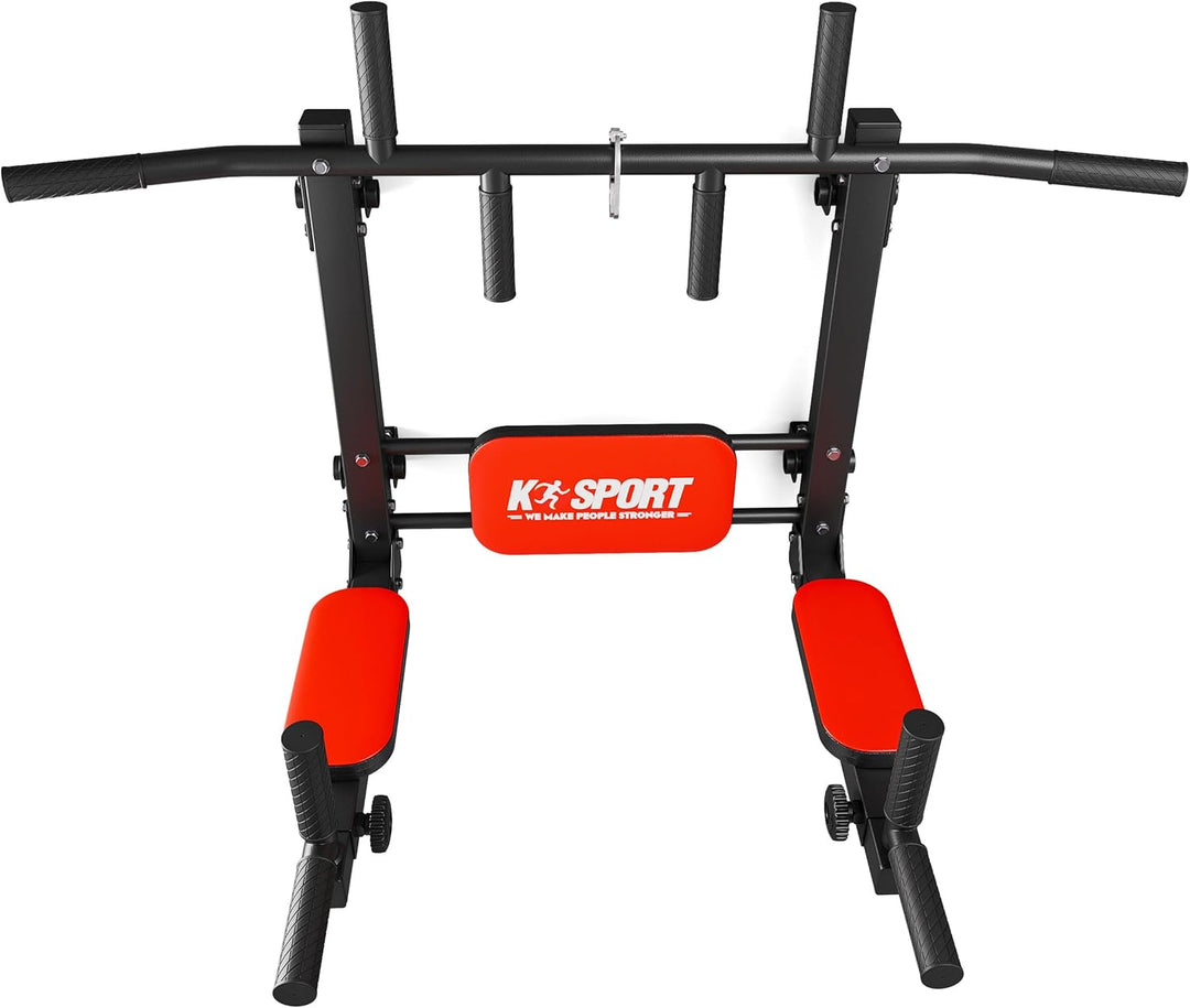 K-Sport: Klimmzugstange + Dip Station zur Wandmontage bis 200kg belastbar I Kraftstation mit PullUp