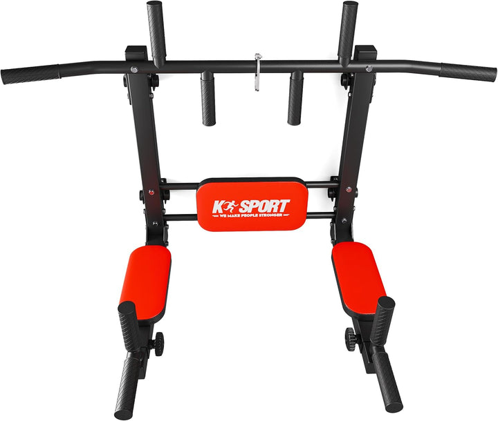 K-Sport: Klimmzugstange + Dip Station zur Wandmontage bis 200kg belastbar I Kraftstation mit PullUp