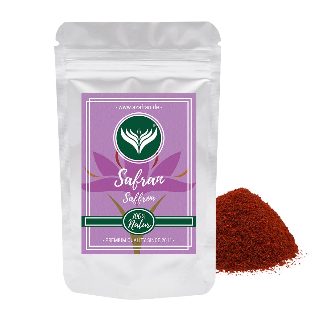 Azafran Safran Pulver, Premium Safranpulver (gemahlen) für Tee, Reis (Risotto), Paella 5g 5 g (1er P