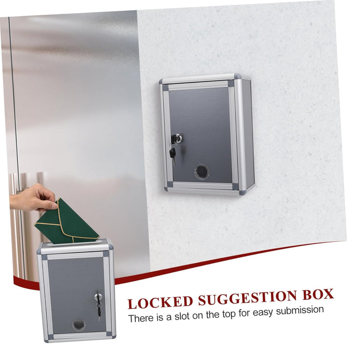 NUOBESTY Klassische Metallbox, Spendenbox Schlüssel Drop Box Karten Safe Lock Box Sichere sichere Au