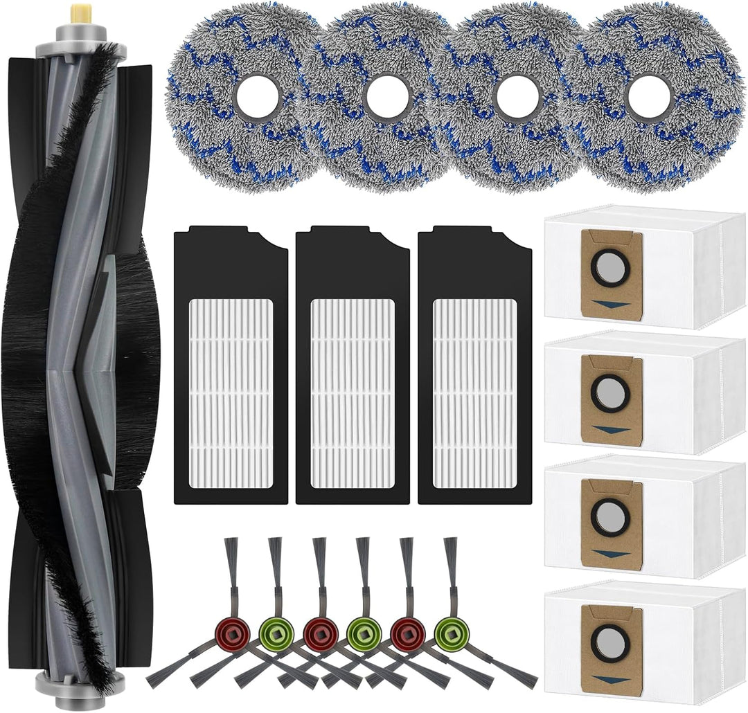Ersatz-Zubehör-Set für Ecovacs Deebot X1 Turbo/Omni-Roboter-Staubsaugerteile, 1 Hauptbürste, 6 Seite
