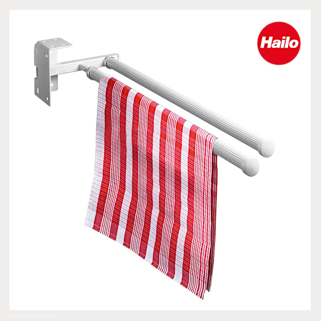 Hailo Handtuchhalter mit Zwei Stangen - 3142901 2fach-reinweiss, 2fach-reinweiss