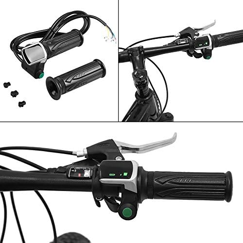 VGEBY 1 Paar Lenkergriff, wasserdicht, LCD-Display, Drehgriffklemme für Elektroautos, Fahrrad, Rolle