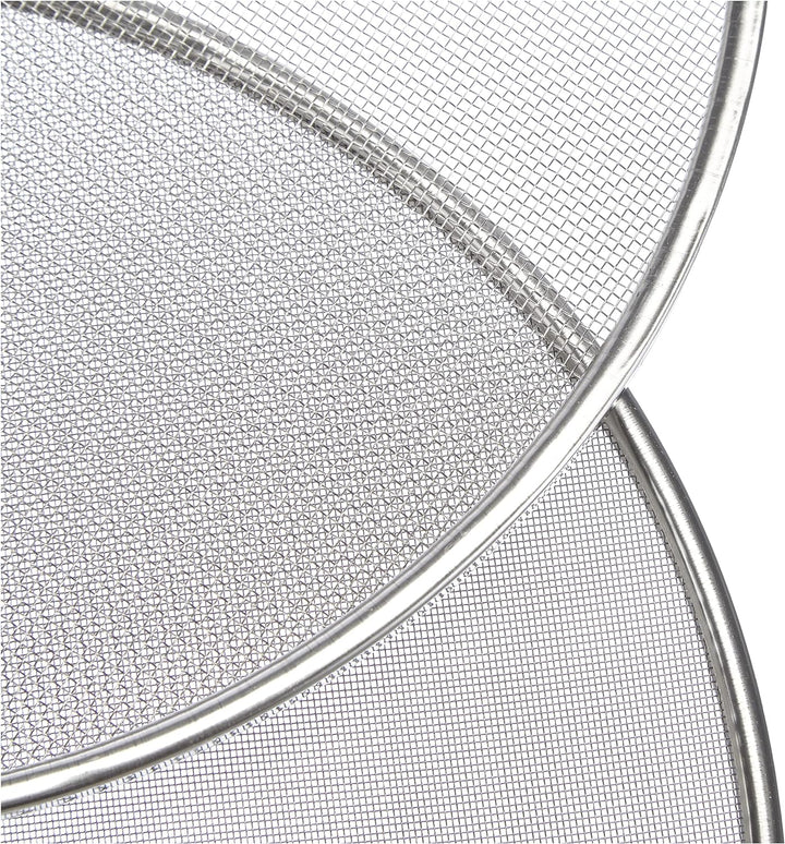 De Buyer - Edelstahlsieb mit 4 auswechselbaren Siebeinsätzen (3mm/ 2mm/ 1mm/ 0,5mm Durchmesser) - 46
