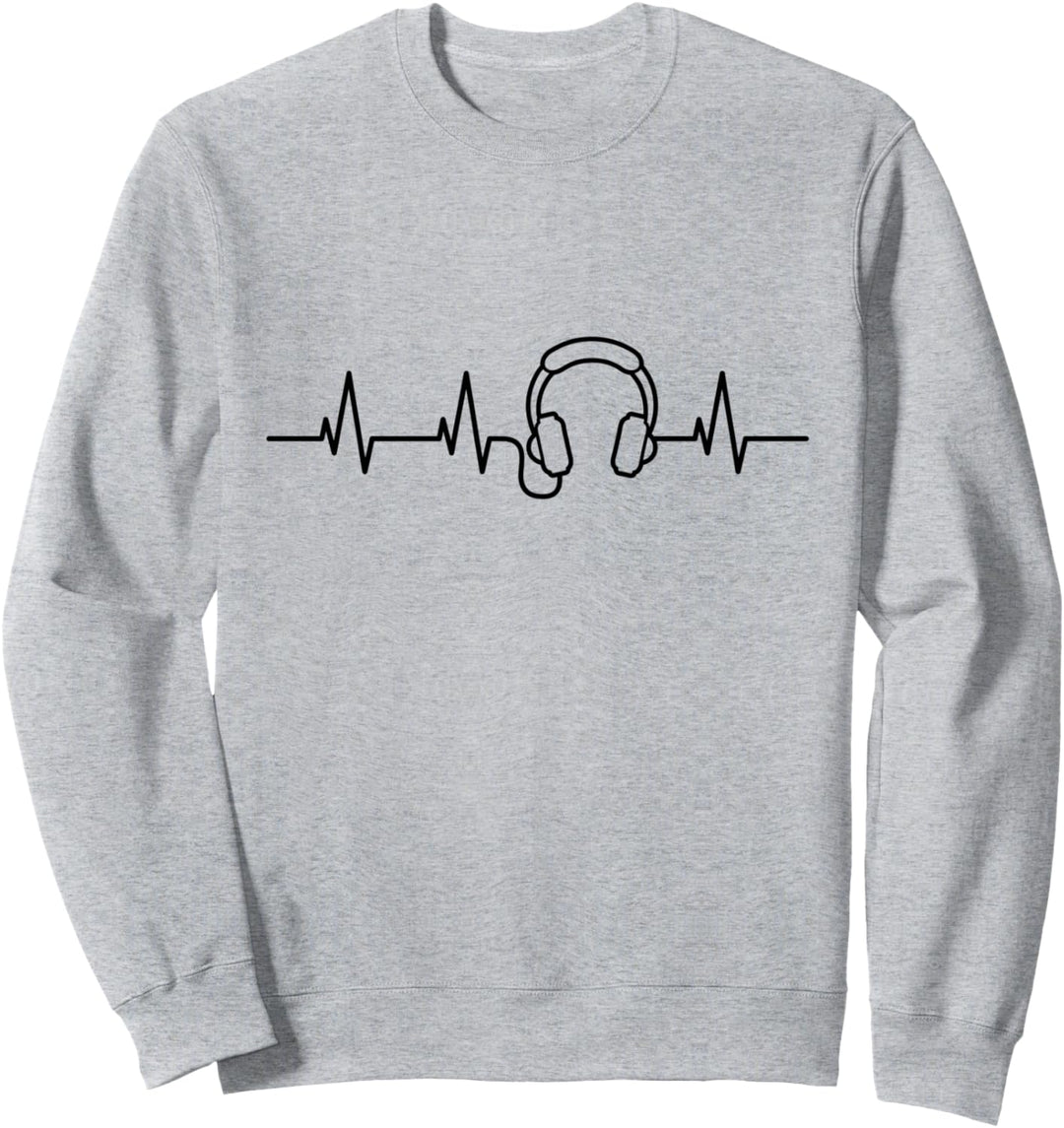 Disc Jockey Kopfhörer Herzschlag für DJ DJane Sweatshirt